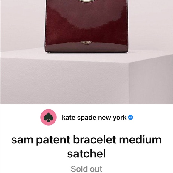 Kate ♠️ Spade Sam Patent Bracelet Medium Satchel! - Picture 6 of 14